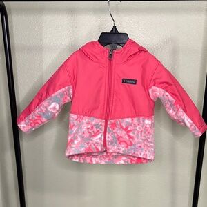Columbia Kids Puffer Jacket in Pink and Gray